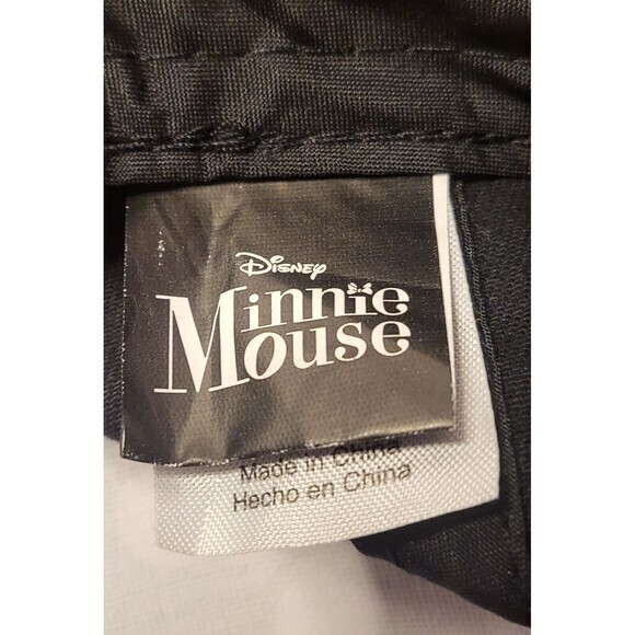 Girls Minnie Mouse Hat Baseball Style Cap Black‎ Glitter Bill Adjustable Red Bow - Picture 4 of 5